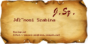 Jánosi Szabina névjegykártya