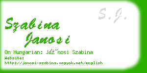 szabina janosi business card